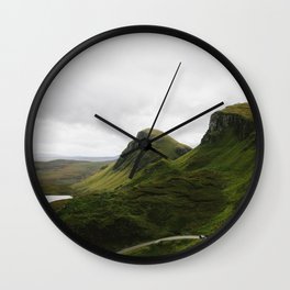 Mystical Land Wall Clock | Quiraing, Photo, Adventure, Scotland, Nature, Sweeping, Travel, Mystical, Scenery, Emerald 