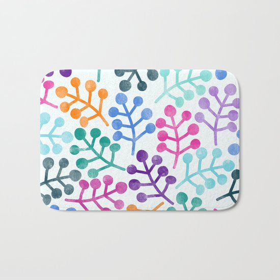 Flower Pattern IV Bath Mat