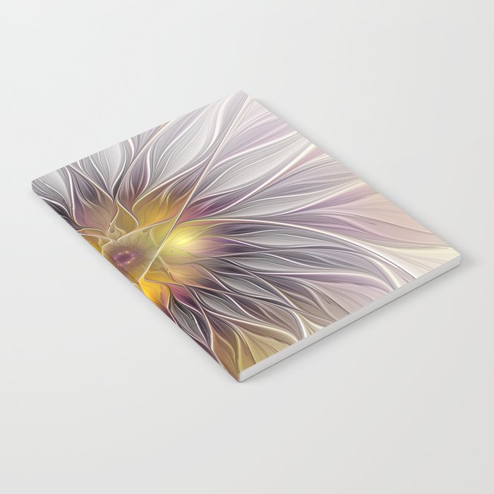 Luminous Flower, Abstract Fractal Art Notebook