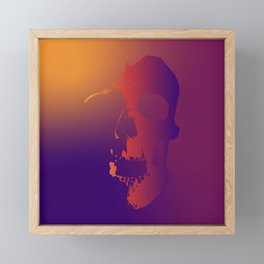 Sunset Skull Framed Mini Art Print