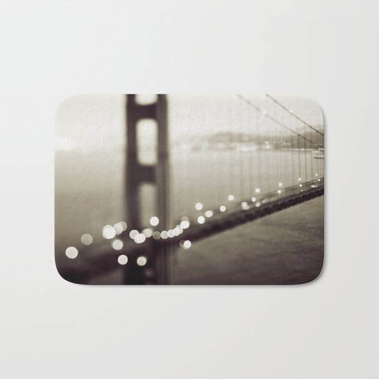 Meet Me In San Francisco (Black and White Edition) Bath Mat