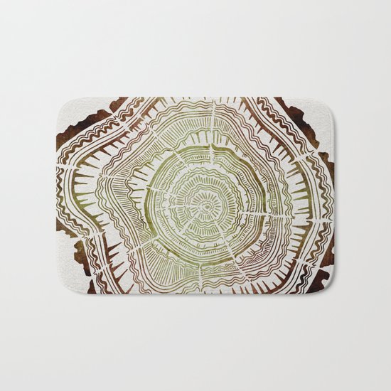 Tree Rings – Watercolor Ombre Bath Mat