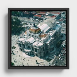 Mexico Photography - Big Palace In The Center Of Mexico City Framed Canvas