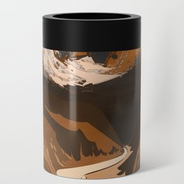 Peaceful Mountain River Sunset Can Cooler