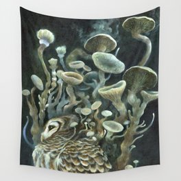 Owl at the Root Wall Tapestry