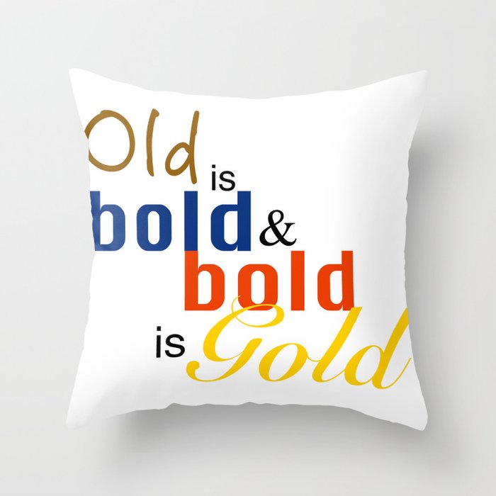 OldbbGold Throw Pillow