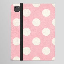 Soft Pink & Ivory Spotted Print  iPad Folio Case