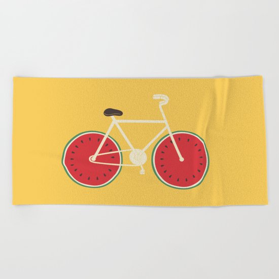 watermelon bike Beach Towel