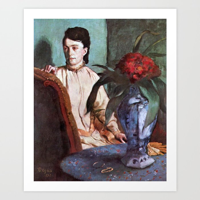 Edgar Degas Portrait of a Woman 1872 Art Print