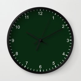 Simply Tree Green Color Wall Clock
