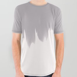 Faded Grey Smear All Over Graphic Tee