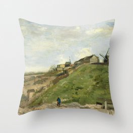 Van Gogh - The hill of Montmartre with stone quarry Throw Pillow