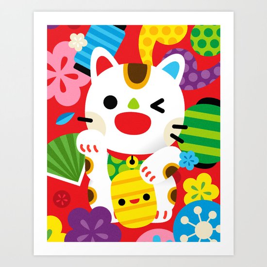 Maneki Neko Art Print