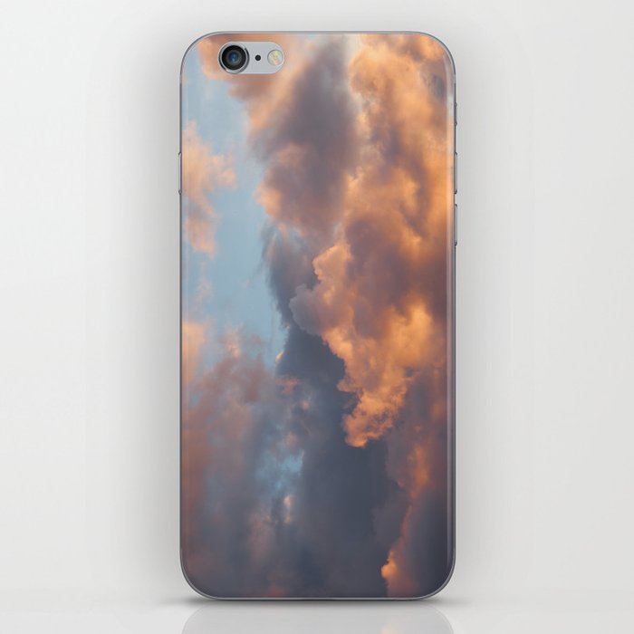 Peach Clouds iPhone Skin