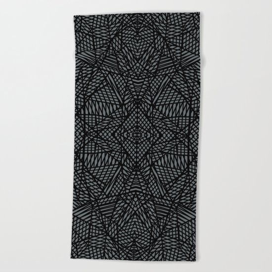 Ab Lace Black and Grey Beach Towel