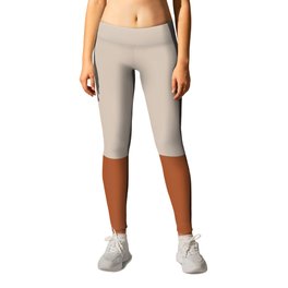 Minimalist Solid Color Block 1 in Putty and Clay Leggings