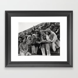 Jazz Age African American 1920's era flappers black and white photograph - art photography Framed Art Print