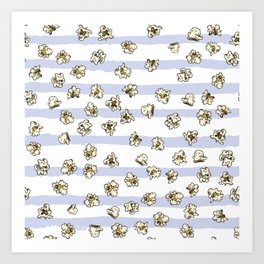 PopCorn and French Fries Movie Pattern Art Print