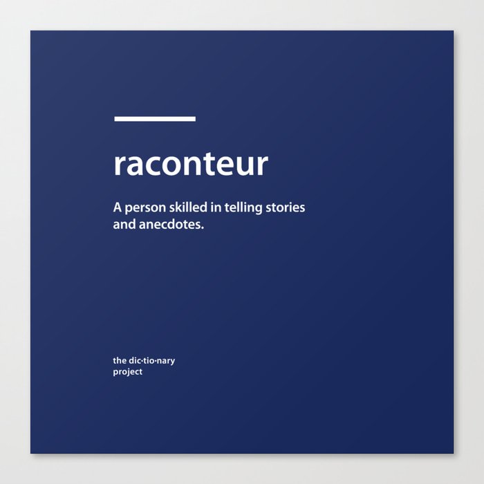 Raconteur - Dictionary Project Canvas Print