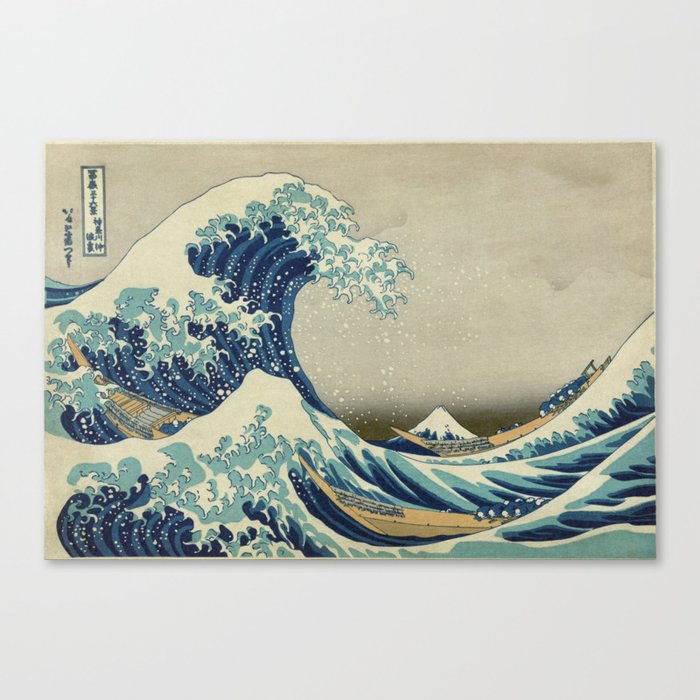 The Classic Japanese Great Wave off Kanagawa Print by Hokusai Leinwanddruck The Classic Japanese Great Wave off Kanagawa Print by Hokusai Leinwanddruck
