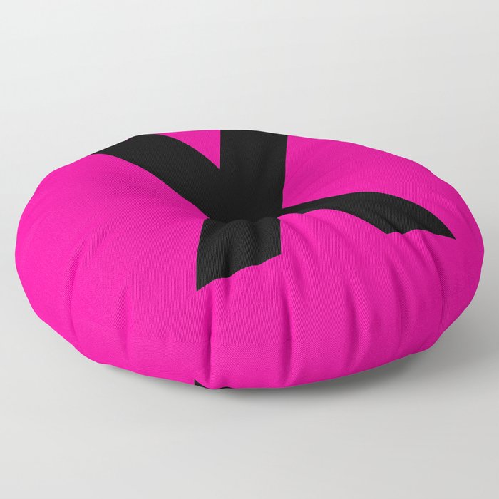 Letter X (Black & Magenta) Floor Pillow