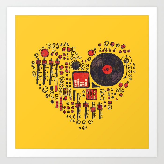 Music in every heartbeat Art Print