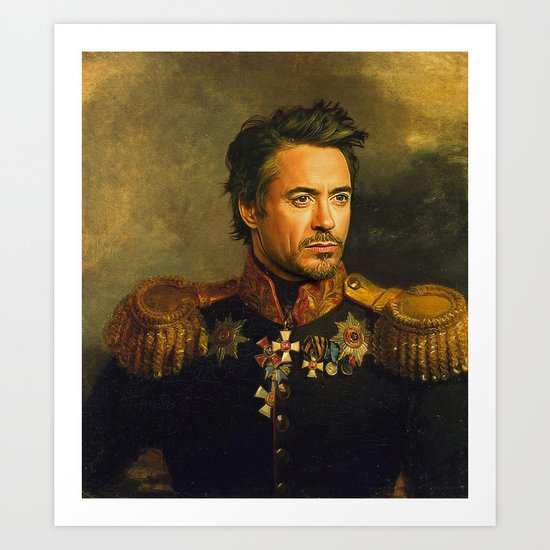 Robert Downey Jr. - replaceface Art Print