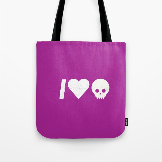 I Love Skulls Tote Bag