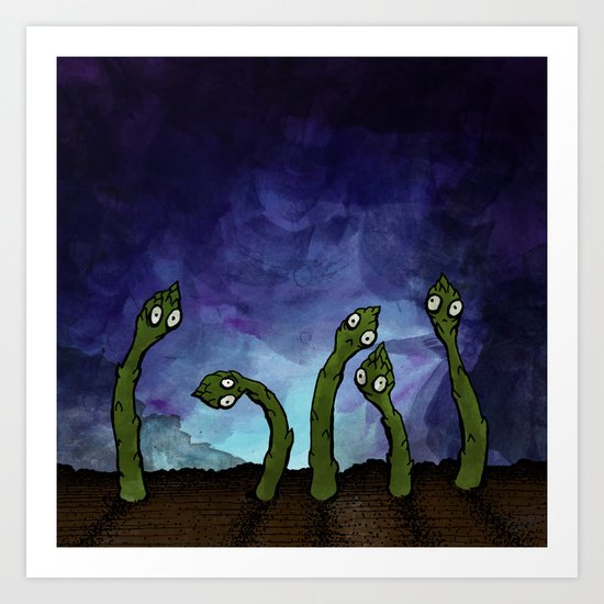 Asparagus After Midnight Art Print