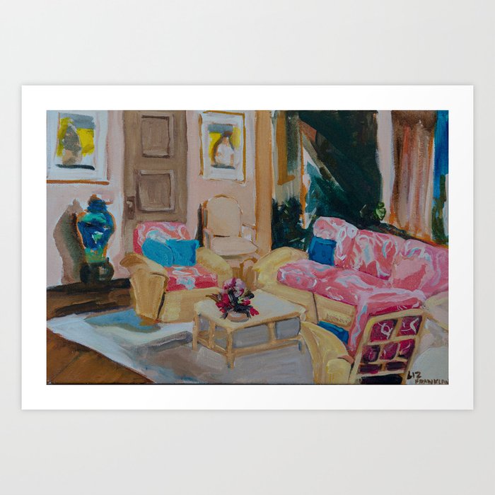 Golden Girls Living Room Art Print By Lizfrankland Society6