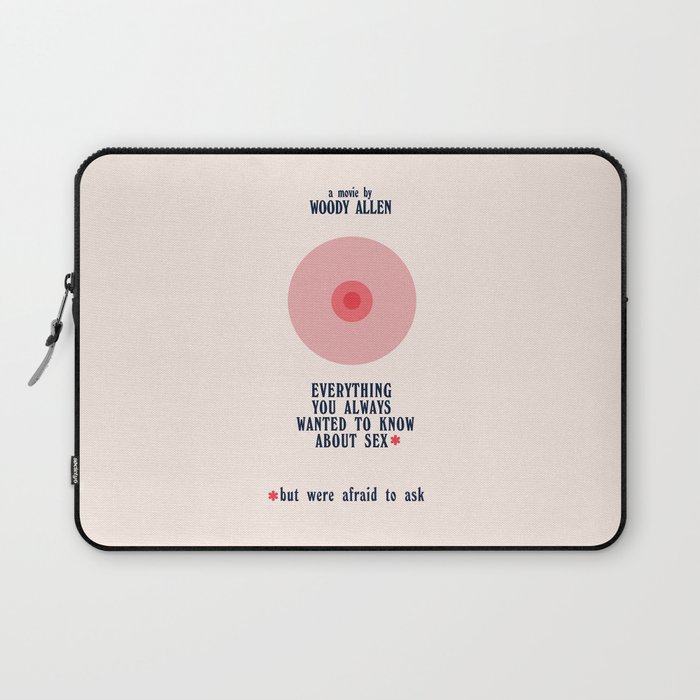 Woody Allen minimalist movie poster, alternative playbill, everything you wanted to know about sex Laptop Sleeve