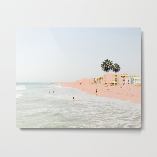 Pink Beach #society6 #decor #buyart Metal Print