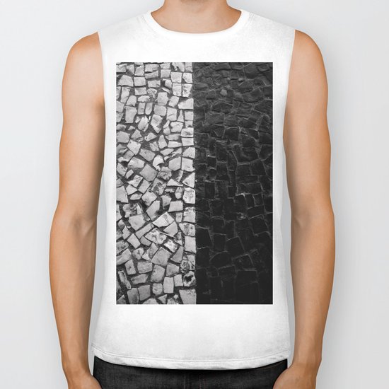 Black and White on the streets Biker Tank