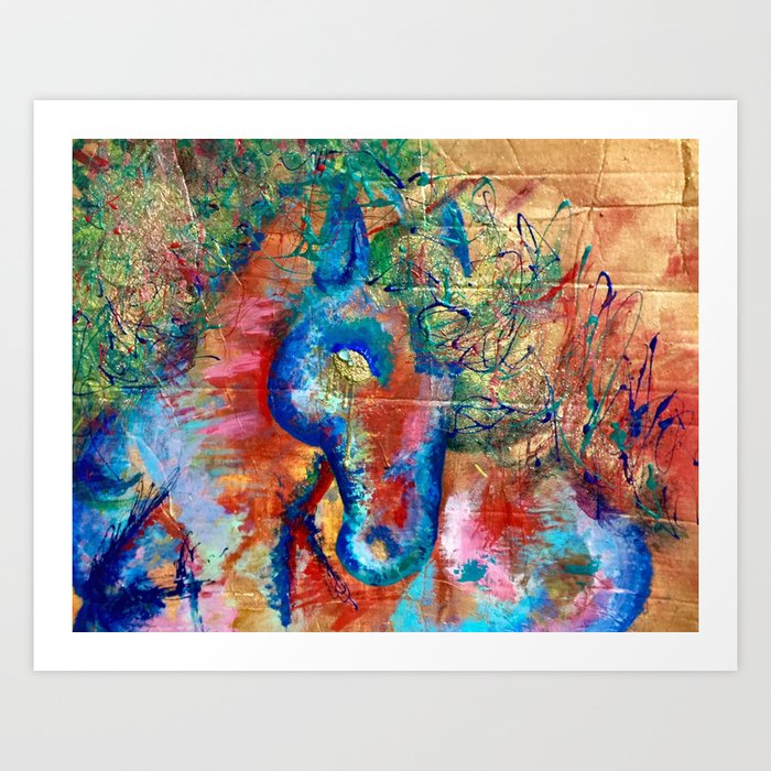 Abstract Horse Art Print By Lmfries22 Society6