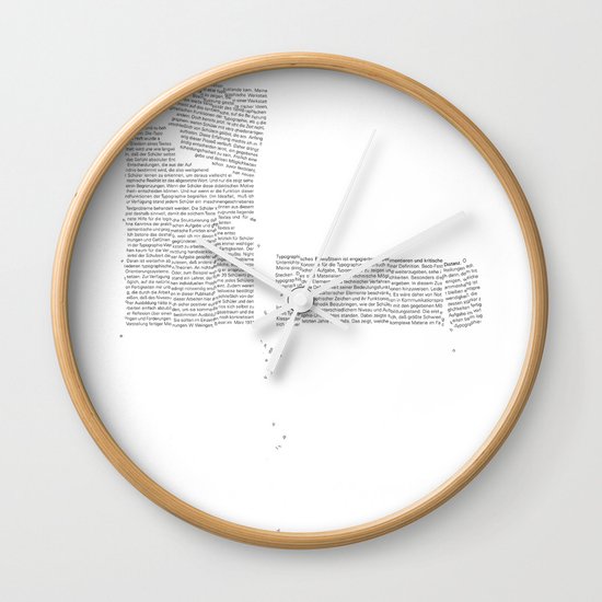 Erosion & Typography 4 Wall Clock