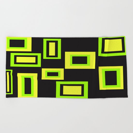 Abstract squares Beach Towel
