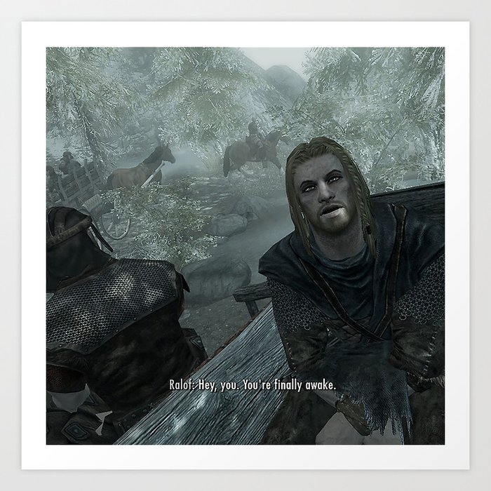 Skyrim Pillow Hey You You Re Finally Awake Art Print By Rooseveltheppner Society6 Skyrim Pillow Hey You You Re Finally Awake Art Print By Rooseveltheppner Society6