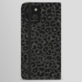 Dark leopard print iPhone Wallet Case