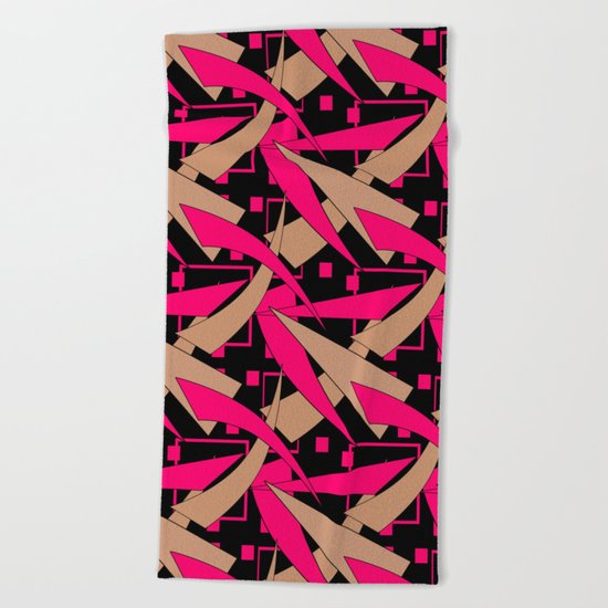 Creative abstract pattern . Geometric shapes .4 Beach Towel