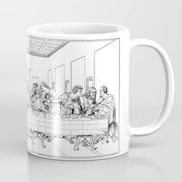 Last Supper Outline Sketch Coffee Mug