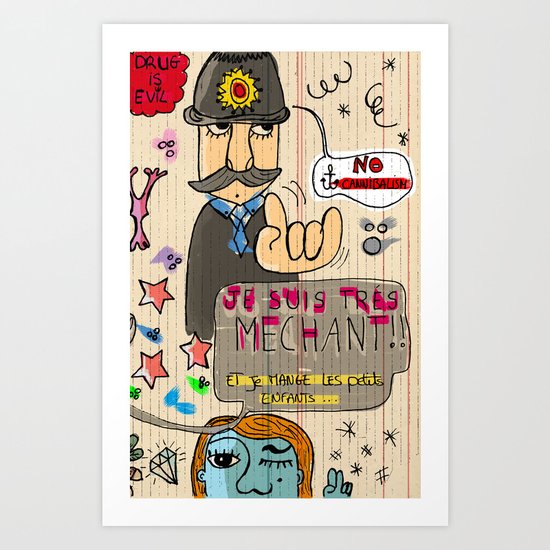 Méchant Art Print