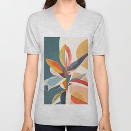 Colorful Branching Out 01 V Neck T Shirt