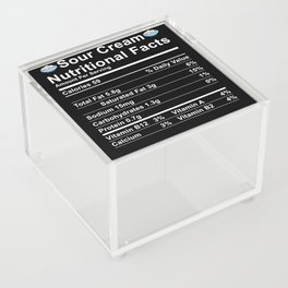 Sour Cream Nutritional Value Table Acrylic Box