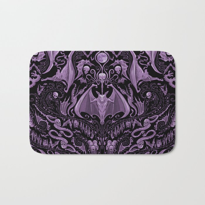 Bats and Beasts (Purple) Bath Mat