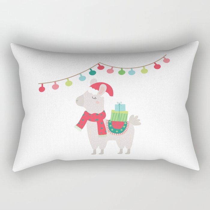 Christmas llamas V Rectangular Pillow