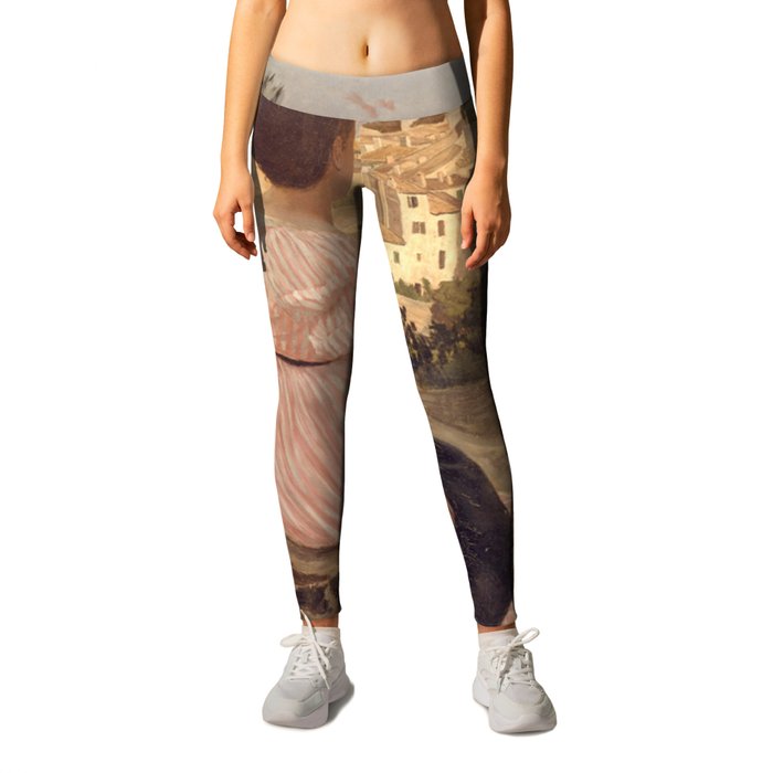 Frederic Bazille La Robe rose Leggings by LindenDesigns Society6
