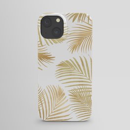 Gold Palm Leaves iPhone Case