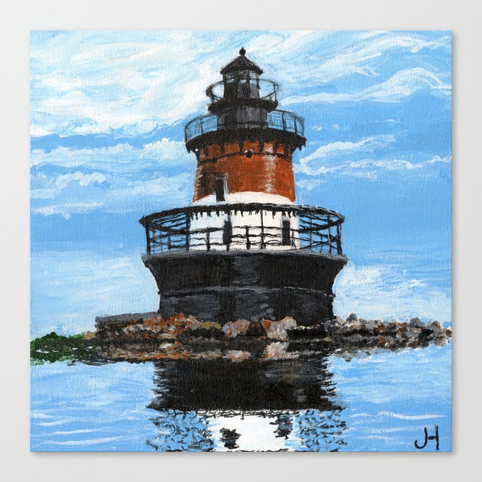 Plum Point Lighthouse Painting Canvas Print