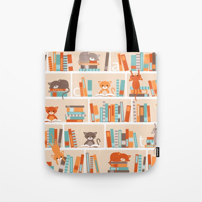 Library cats Tote Bag