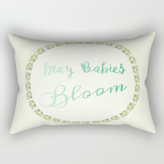 May Babies Bloom Rectangular Pillow